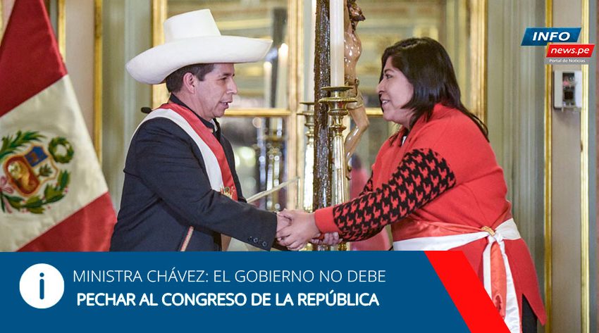  Ministra Chávez: el Gobierno no debe pechar al Congreso de la República